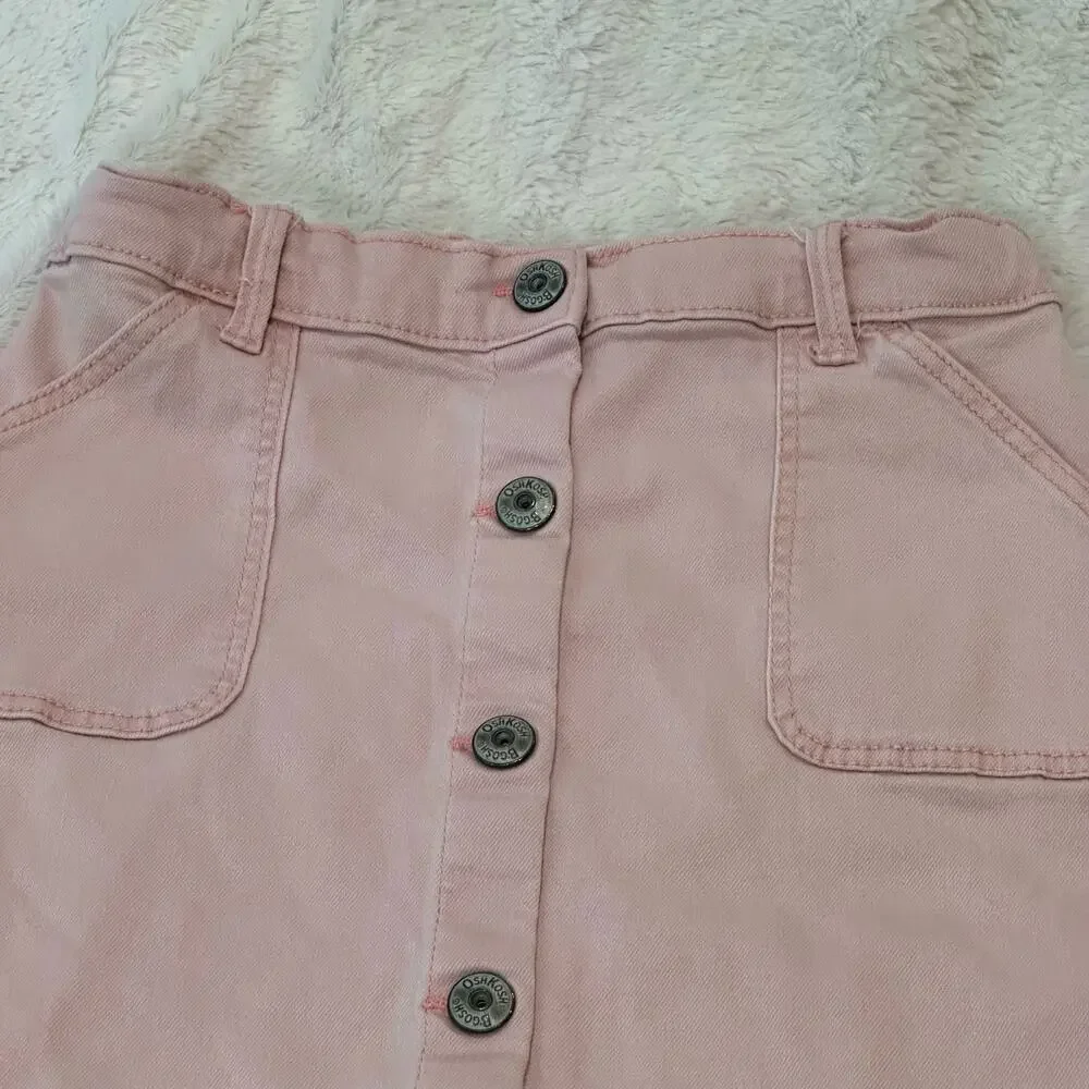 OshKosh Light Pink Skirt sz 8 with adjustable waist tabs
